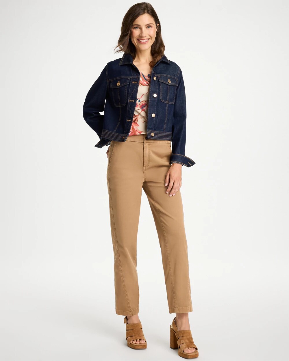 012345！Boyfriend Cotton Pants Boyfriend Barrel Pants | Chico's